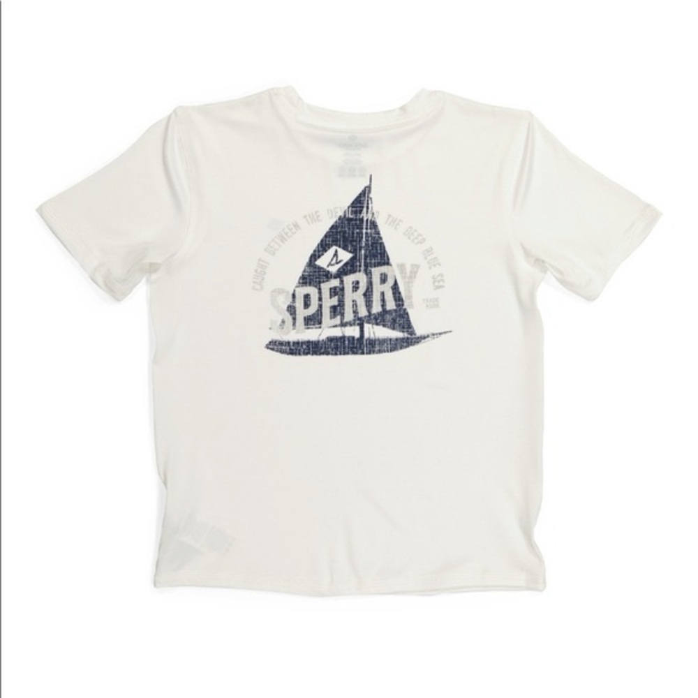 Sperry Kids Boys Rashguard Swim Top Large L Big Boy Swimwear 14/16